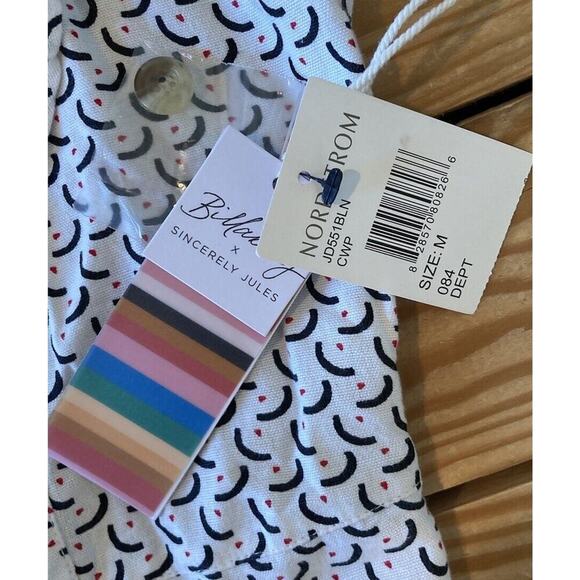 NWT Billabong Pattern Button Front Sundress Size Medium Women’s White Black - Picture 5 of 9